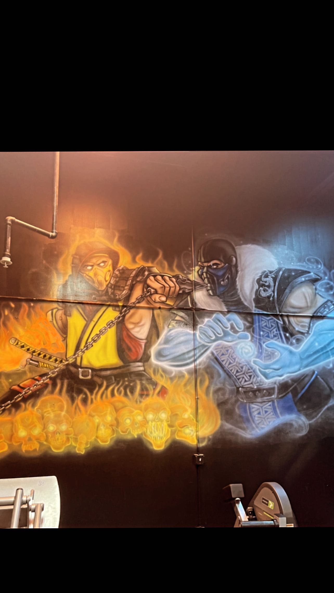 Mortal Kombat graffiti wall